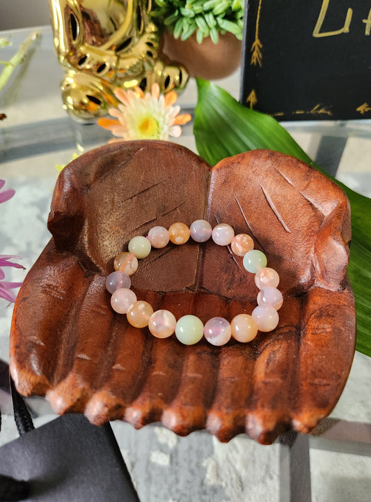 Flower Agate Bracelet 12MM